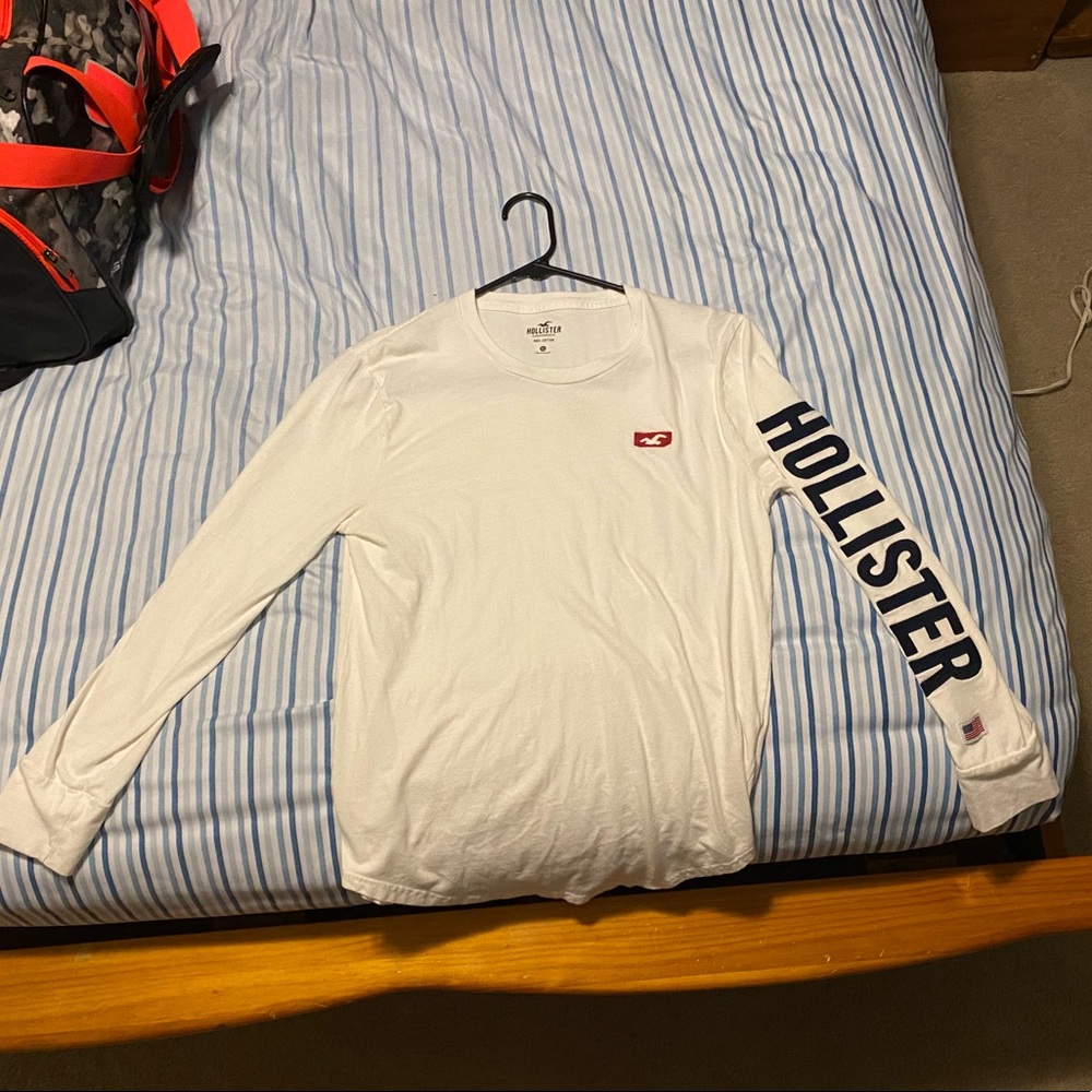 Long sleeve white Holister shirt